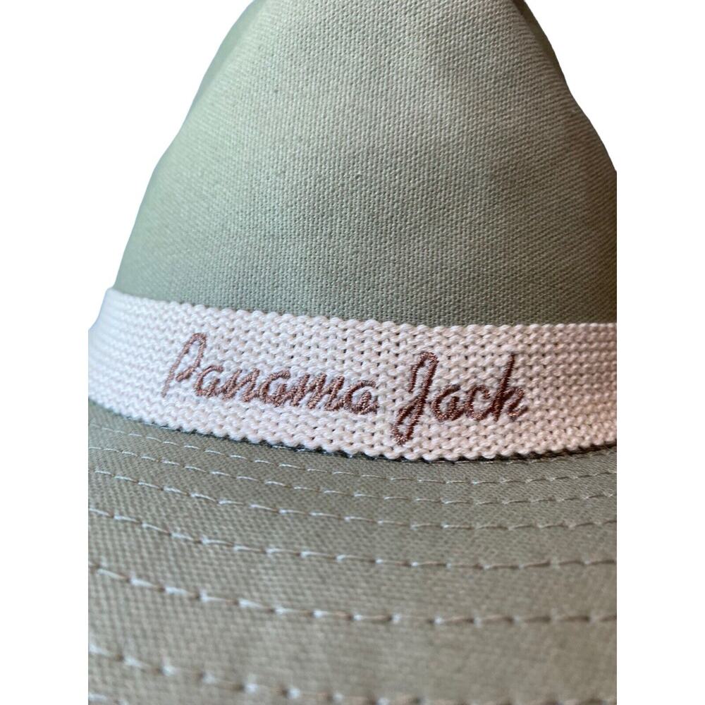 Vintage Original Panama Jack Canvas Safari Hat Mens Large Khaki Vented Fedora - Picture 2 of 12